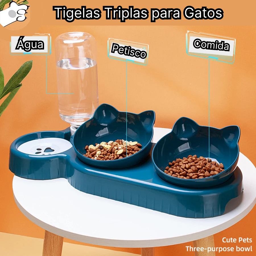 Alimentador Automático 2 em 1 para Pets - Colleira