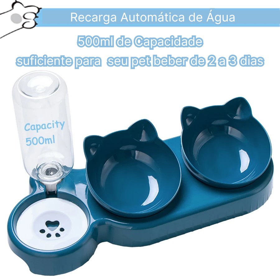 Alimentador Automático 2 em 1 para Pets - Colleira