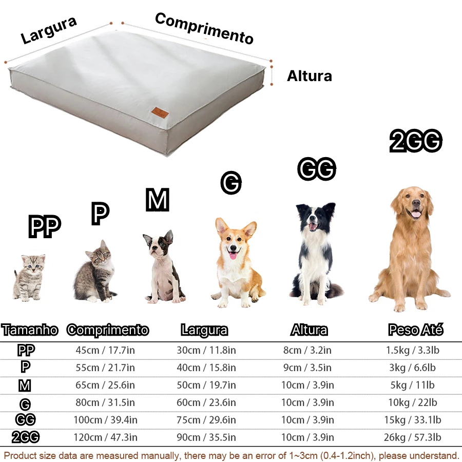 Cama Impermeável e Confortável para Cães - Colleira