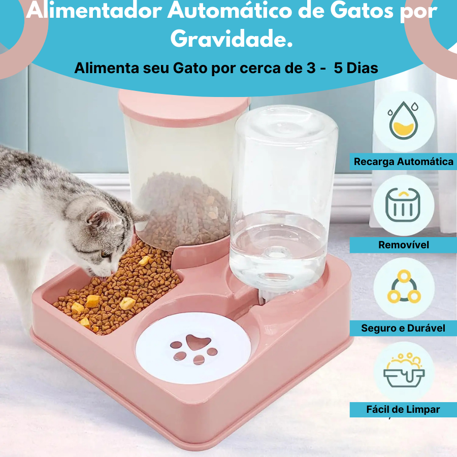 Alimentador Automático 2 em 1 para Pets - Colleira