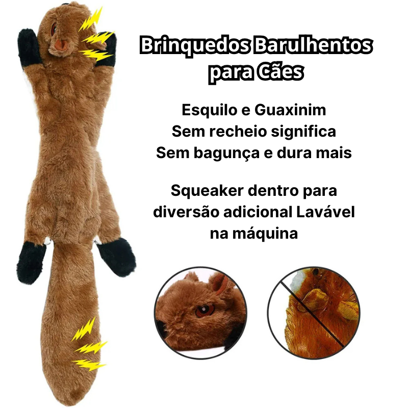 Brinquedo de Pelúcia Squeaky para Cães - Sem Recheio