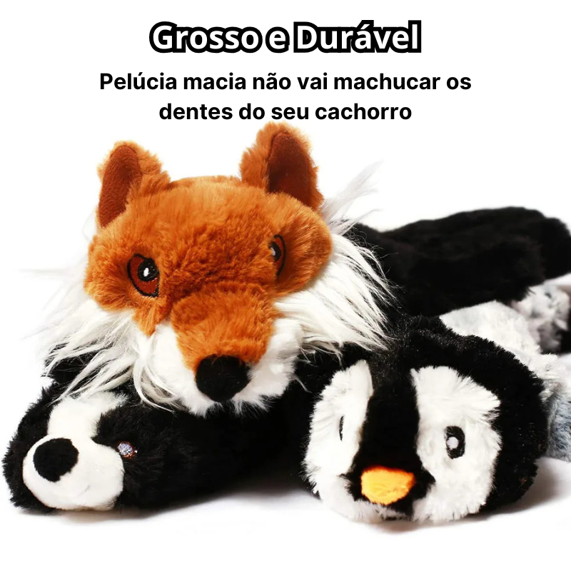 Brinquedo de Pelúcia Squeaky para Cães - Sem Recheio