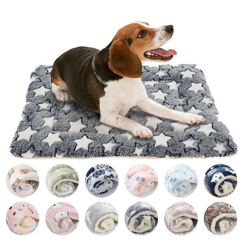 Flanela Pet Sleeping Mat, Cama do cão, cama de gato, sofá do cachorro, adorável almofada do colchão, pequeno e grande cobertor do cão, Pet fornecimentos