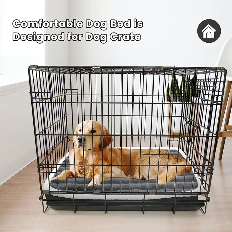 Cama curta do cão do luxuoso com fundo antiderrapante, Cama ortopédica do cão da espuma, tampa removível, cães grandes, médios, pequenos, máquina lavável