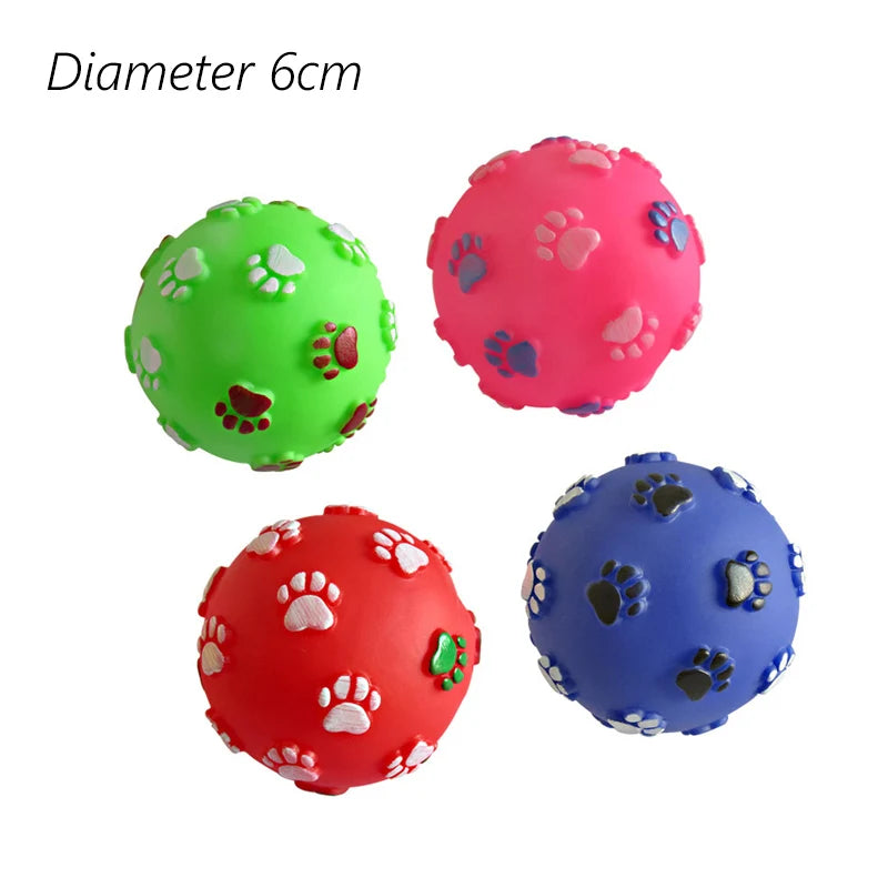 1 pçs diâmetro 6cm guinchado cão de estimação bola brinquedos para cães pequenos borracha mastigar brinquedo do filhote de cachorro material do cão brinquedos para cães brinquedos