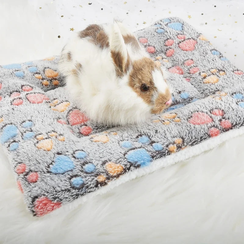 Tapete de flanela engrossado para cama de cachorro, tapete macio para dormir para cães e gatos, cobertor quente de inverno para animais de estimação