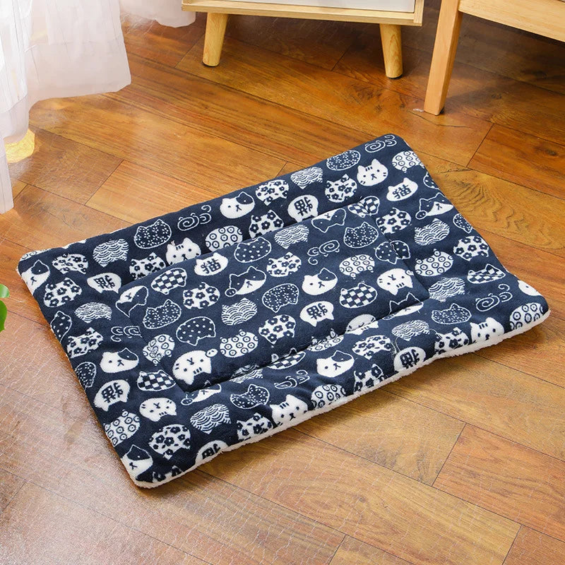 Flanela Pet Sleeping Mat, Cama do cão, cama de gato, sofá do cachorro, adorável almofada do colchão, pequeno e grande cobertor do cão, Pet fornecimentos