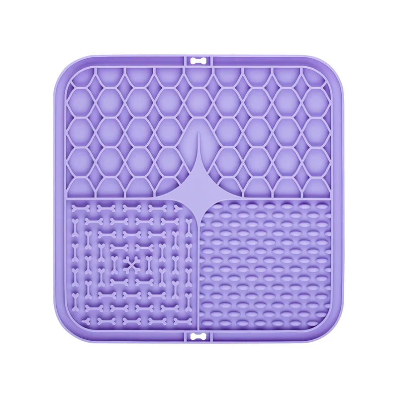 Silicone Lick Mat para Pet, Slow Food Plate, Dog Bathing Distração Otário, Treinamento Alimentador Suprimentos