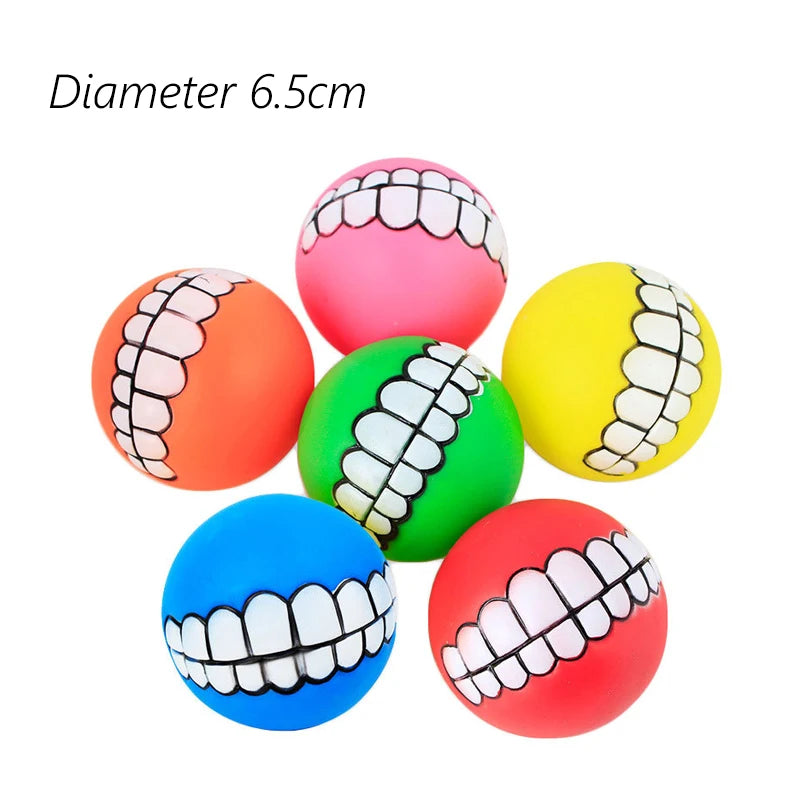 1 pçs diâmetro 6cm guinchado cão de estimação bola brinquedos para cães pequenos borracha mastigar brinquedo do filhote de cachorro material do cão brinquedos para cães brinquedos