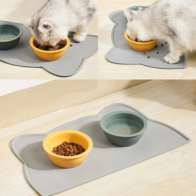 Tapete Impermeável de Silicone para Alimentação Pet