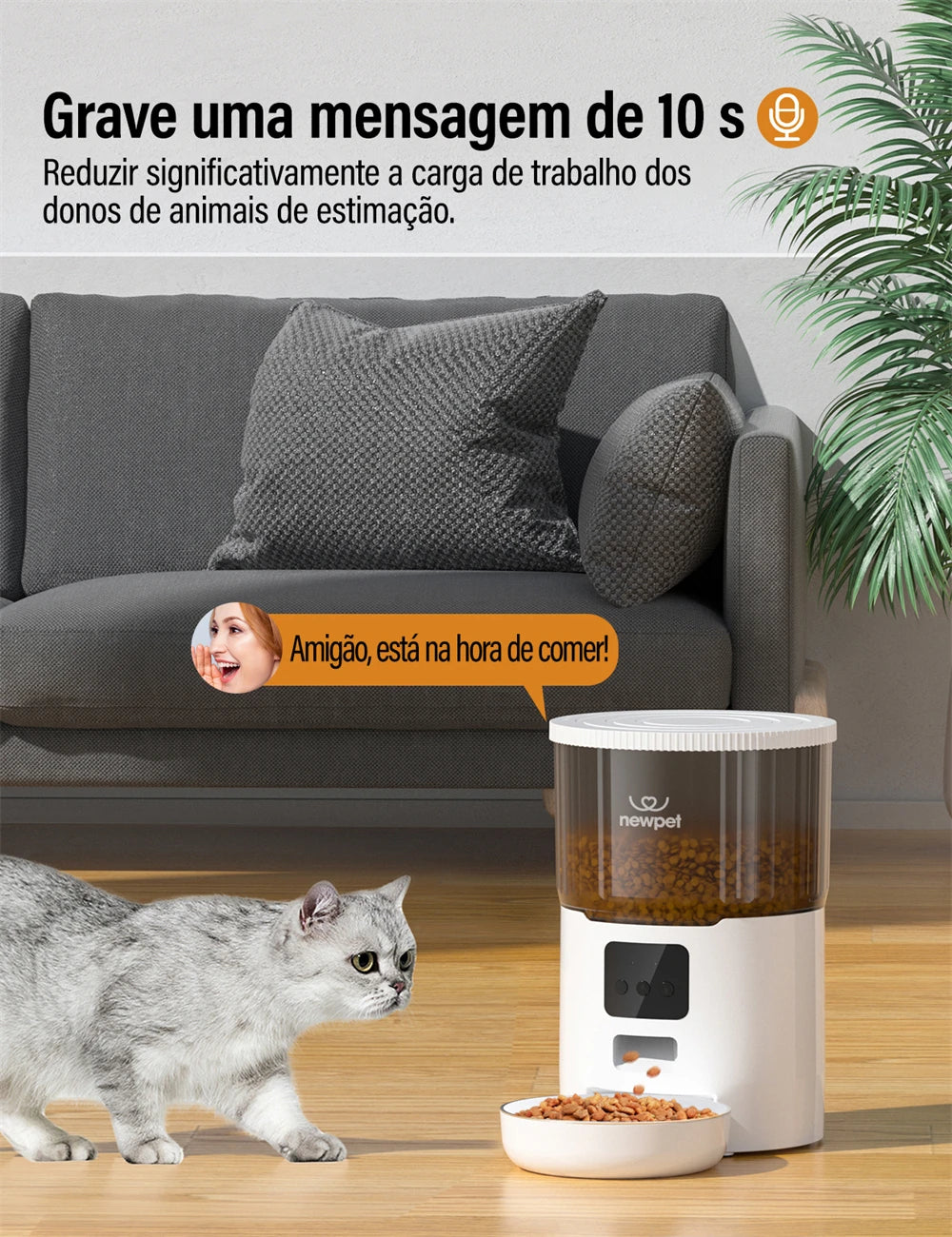 Alimentador Automático Inteligente 4L para Pets - Colleira