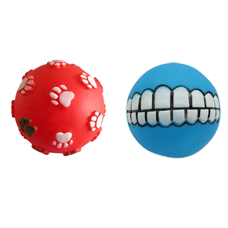 1 pçs diâmetro 6cm guinchado cão de estimação bola brinquedos para cães pequenos borracha mastigar brinquedo do filhote de cachorro material do cão brinquedos para cães brinquedos