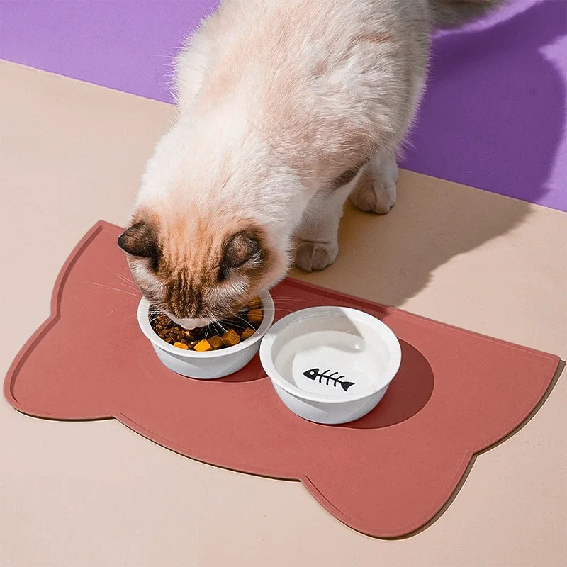 Silicone impermeável Pet Feeding Mat, Tigela de cão e gato, Almofada antiaderente, Bandeja de alimentador de cachorro, Almofada de água Placemat